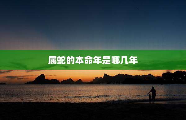 属蛇的本命年是哪几年