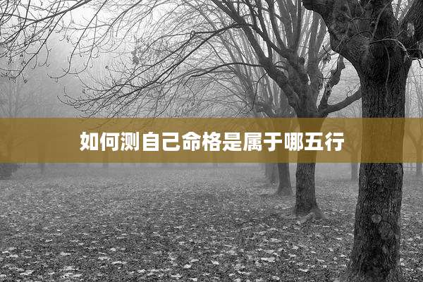 如何测自己命格是属于哪五行