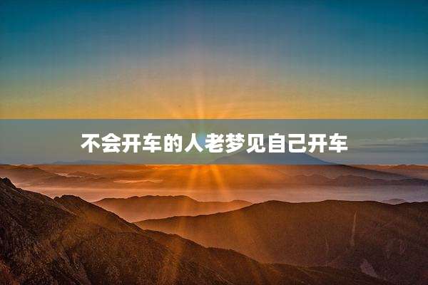 不会开车的人老梦见自己开车