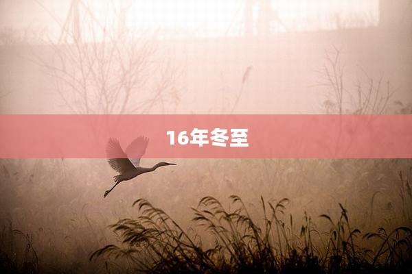 16年冬至