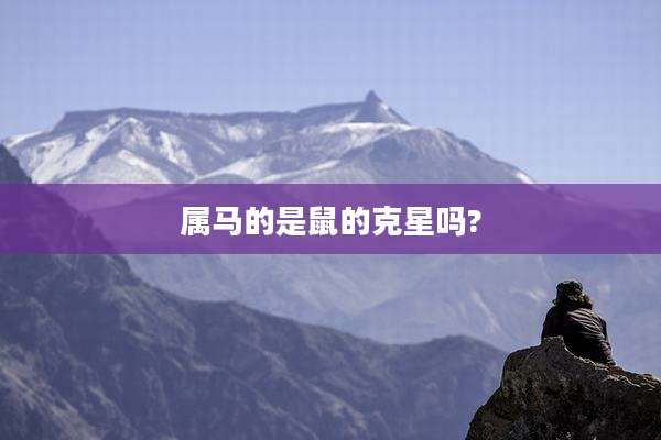 属马的是鼠的克星吗?