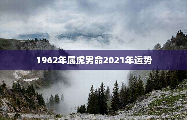1962年属虎男命2021年运势