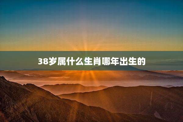 38岁属什么生肖哪年出生的
