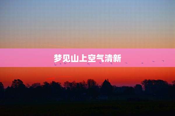 梦见山上空气清新