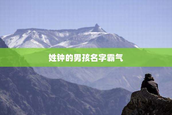 姓钟的男孩名字霸气