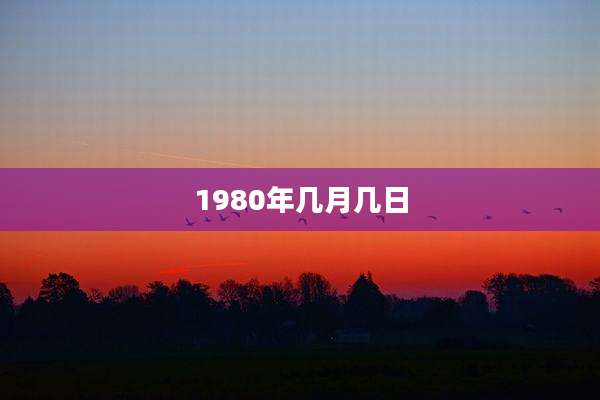 1980年几月几日