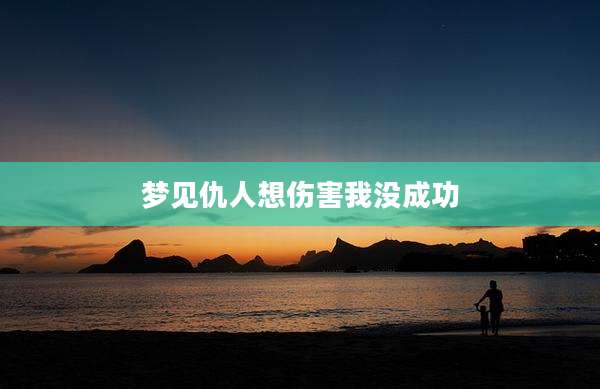 梦见仇人想伤害我没成功