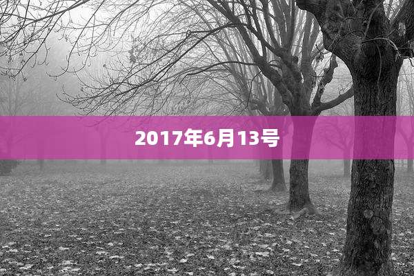 2017年6月13号