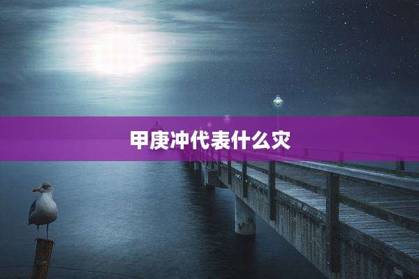 甲庚冲代表什么灾
