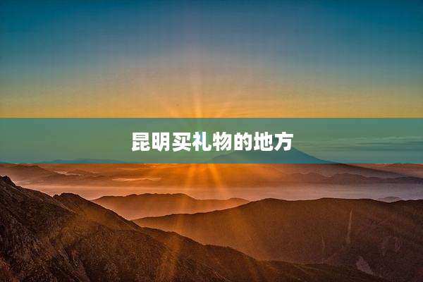 昆明买礼物的地方