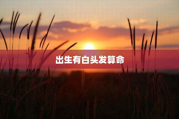 出生有白头发算命