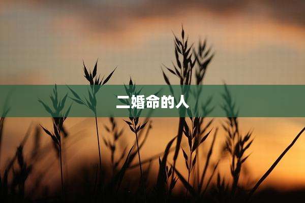 二婚命的人