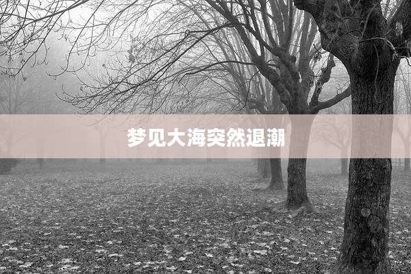 梦见大海突然退潮