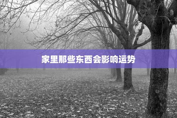 家里那些东西会影响运势