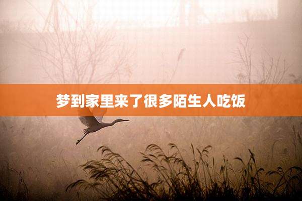 梦到家里来了很多陌生人吃饭