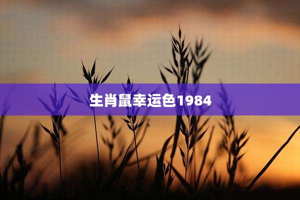生肖鼠幸运色1984