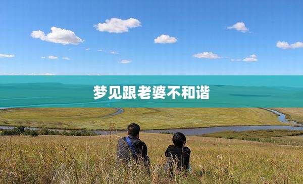 梦见跟老婆不和谐
