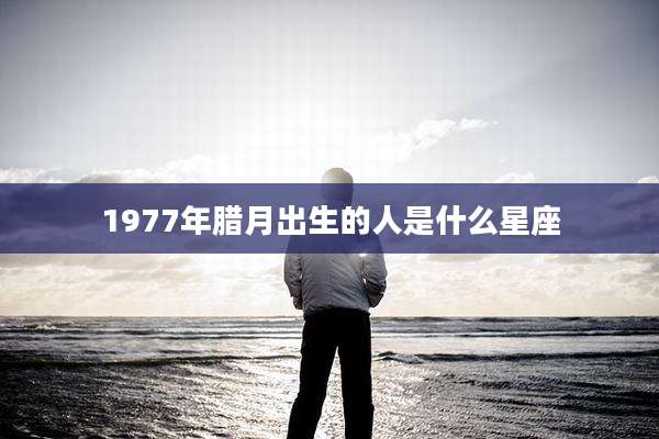 1977年腊月出生的人是什么星座