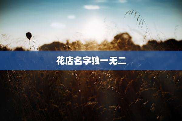 花店名字独一无二