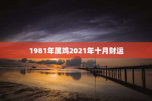 1981年属鸡2021年十月财运