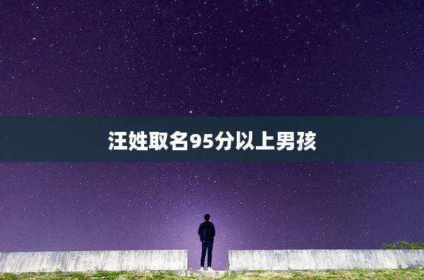 汪姓取名95分以上男孩