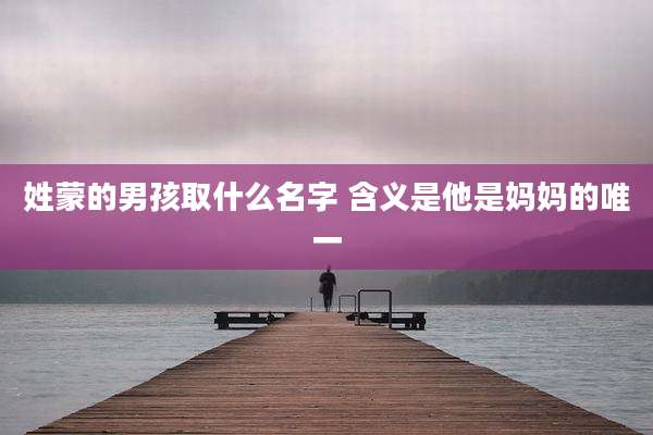 姓蒙的男孩取什么名字 含义是他是妈妈的唯一