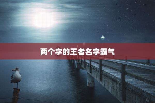两个字的王者名字霸气