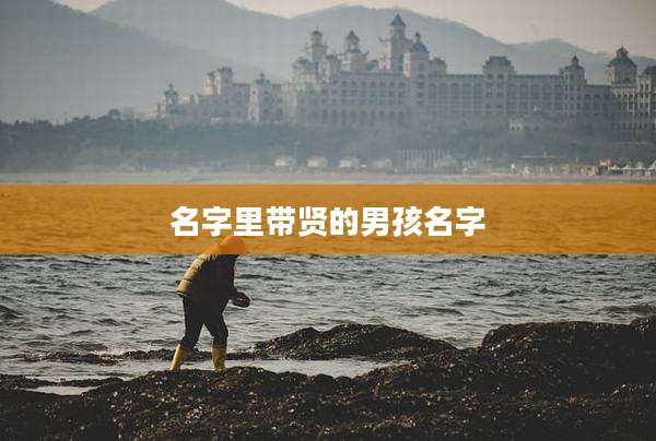 名字里带贤的男孩名字