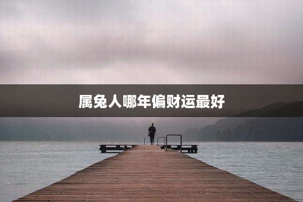 属兔人哪年偏财运最好