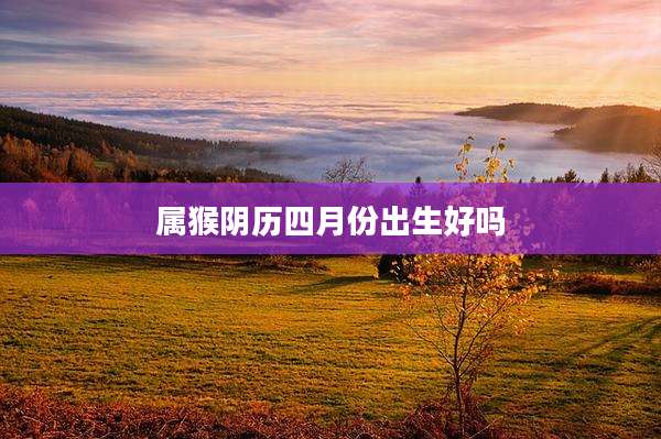 属猴阴历四月份出生好吗