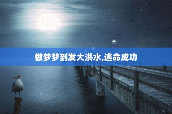做梦梦到发大洪水,逃命成功