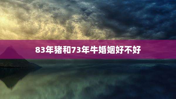 83年猪和73年牛婚姻好不好