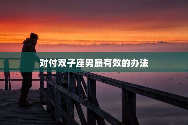 对付双子座男最有效的办法
