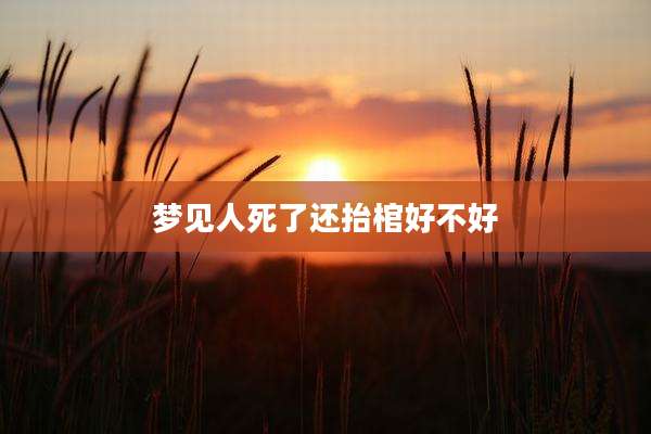 梦见人死了还抬棺好不好
