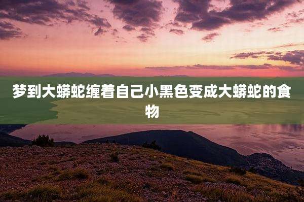 梦到大蟒蛇缠着自己小黑色变成大蟒蛇的食物