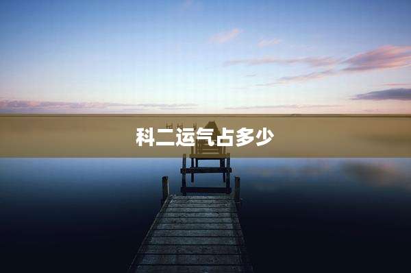 科二运气占多少