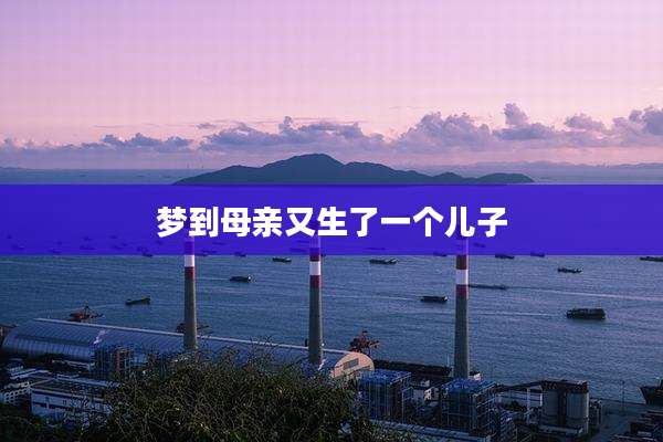 梦到母亲又生了一个儿子
