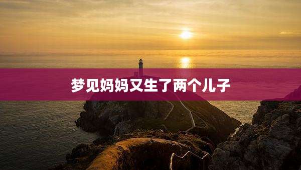 梦见妈妈又生了两个儿子
