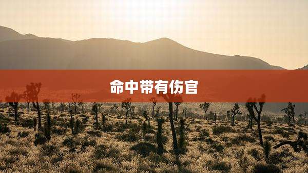 命中带有伤官