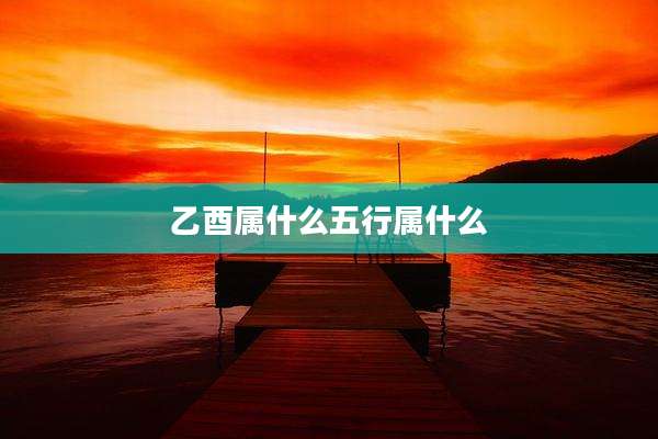 乙酉属什么五行属什么