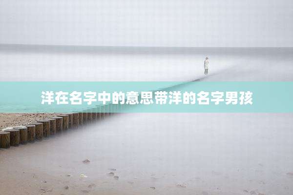 洋在名字中的意思带洋的名字男孩