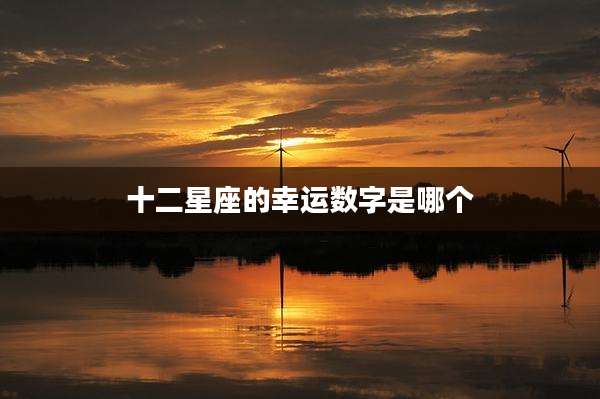 十二星座的幸运数字是哪个
