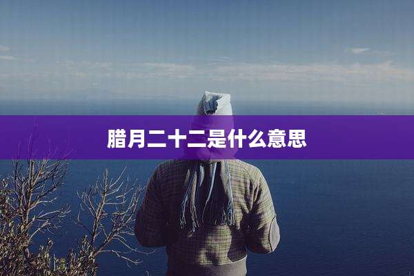 腊月二十二是什么意思