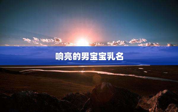 响亮的男宝宝乳名