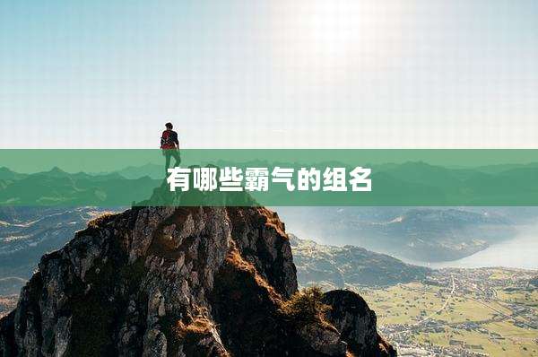 有哪些霸气的组名