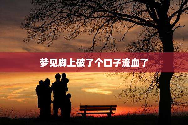 梦见脚上破了个口子流血了