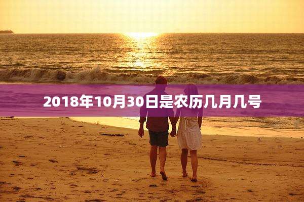 2018年10月30日是农历几月几号