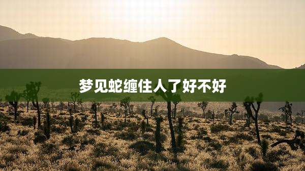 梦见蛇缠住人了好不好
