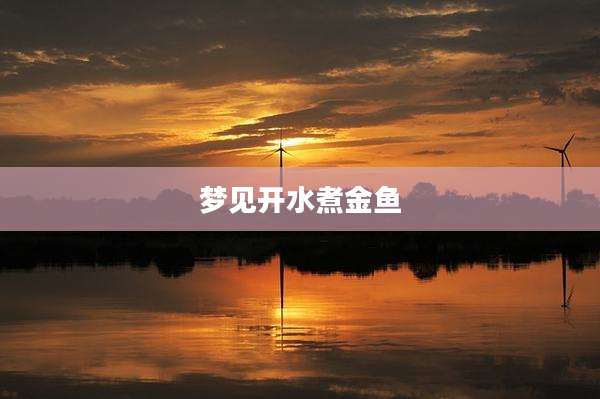 梦见开水煮金鱼