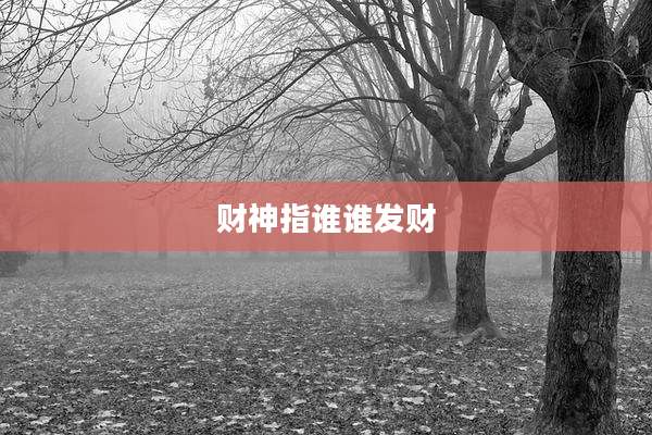 财神指谁谁发财